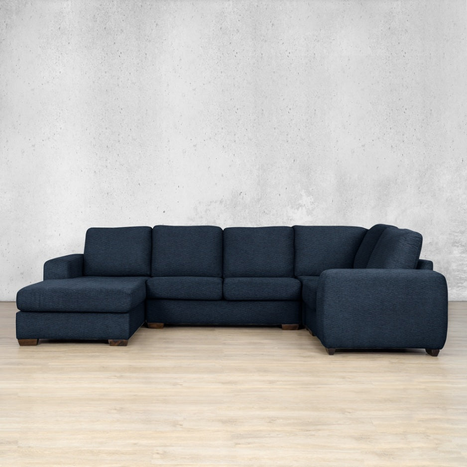 stanford Fabric u sofa chaise sectional lhf kenya navy blue 