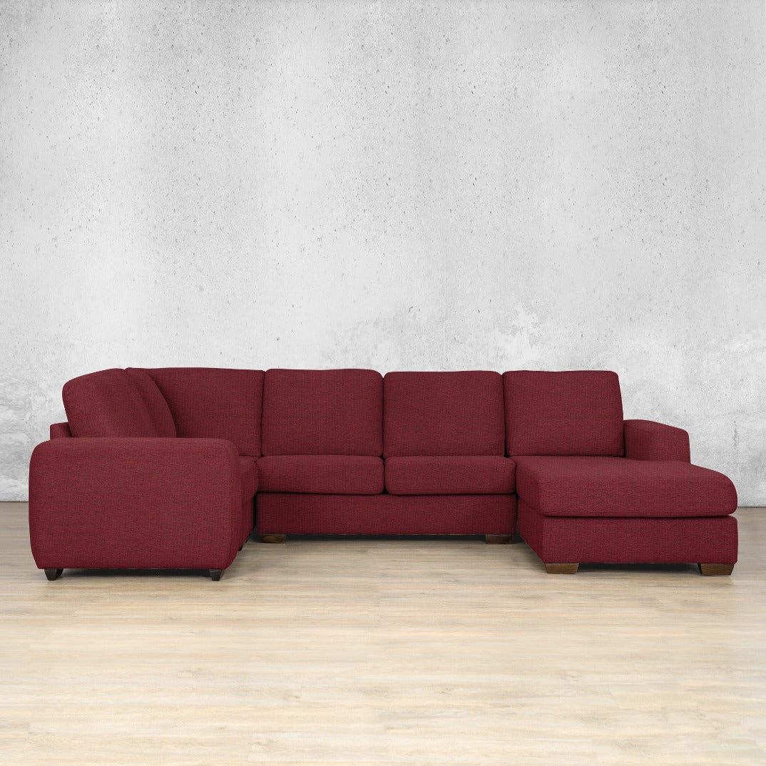 stanford Fabric u sofa chaise sectional rhf deep cherry 