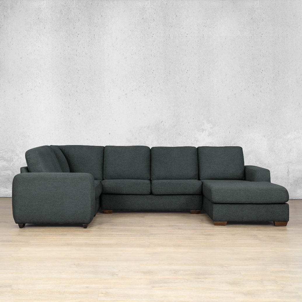 stanford Fabric u sofa chaise sectional rhf kenya charcoal 