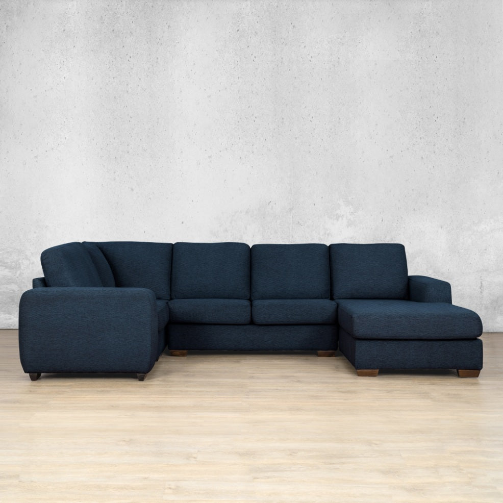 stanford Fabric u sofa chaise sectional rhf kenya navy blue
