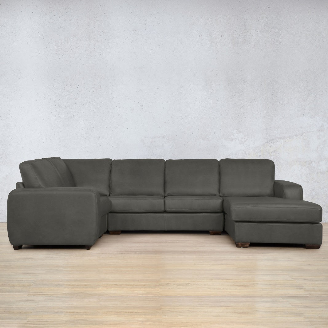 stanford Leather u sofa chaise sectional rhf leather sofa czar anthracite