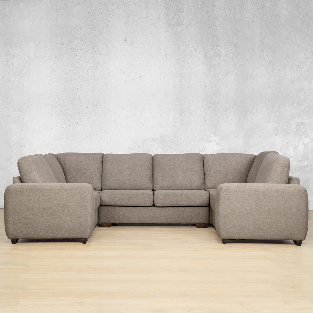 Stanford Fabric U-Sofa Fabric Sofa Leather Gallery Ivory Sand