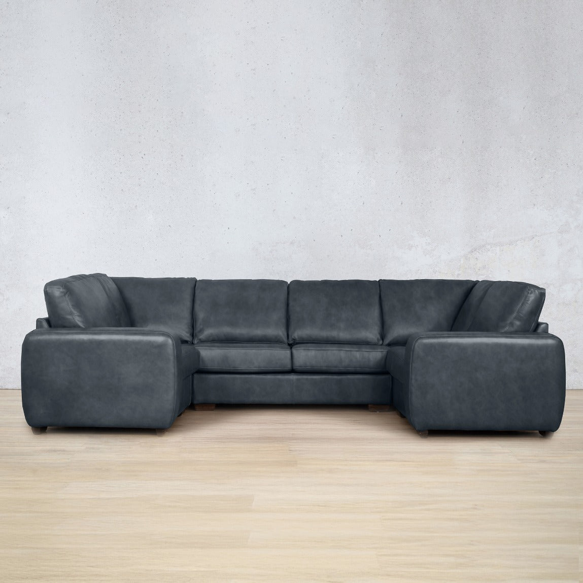 Stanford U Sofa Sectional Leather Sofa Bedlam Blue Night 