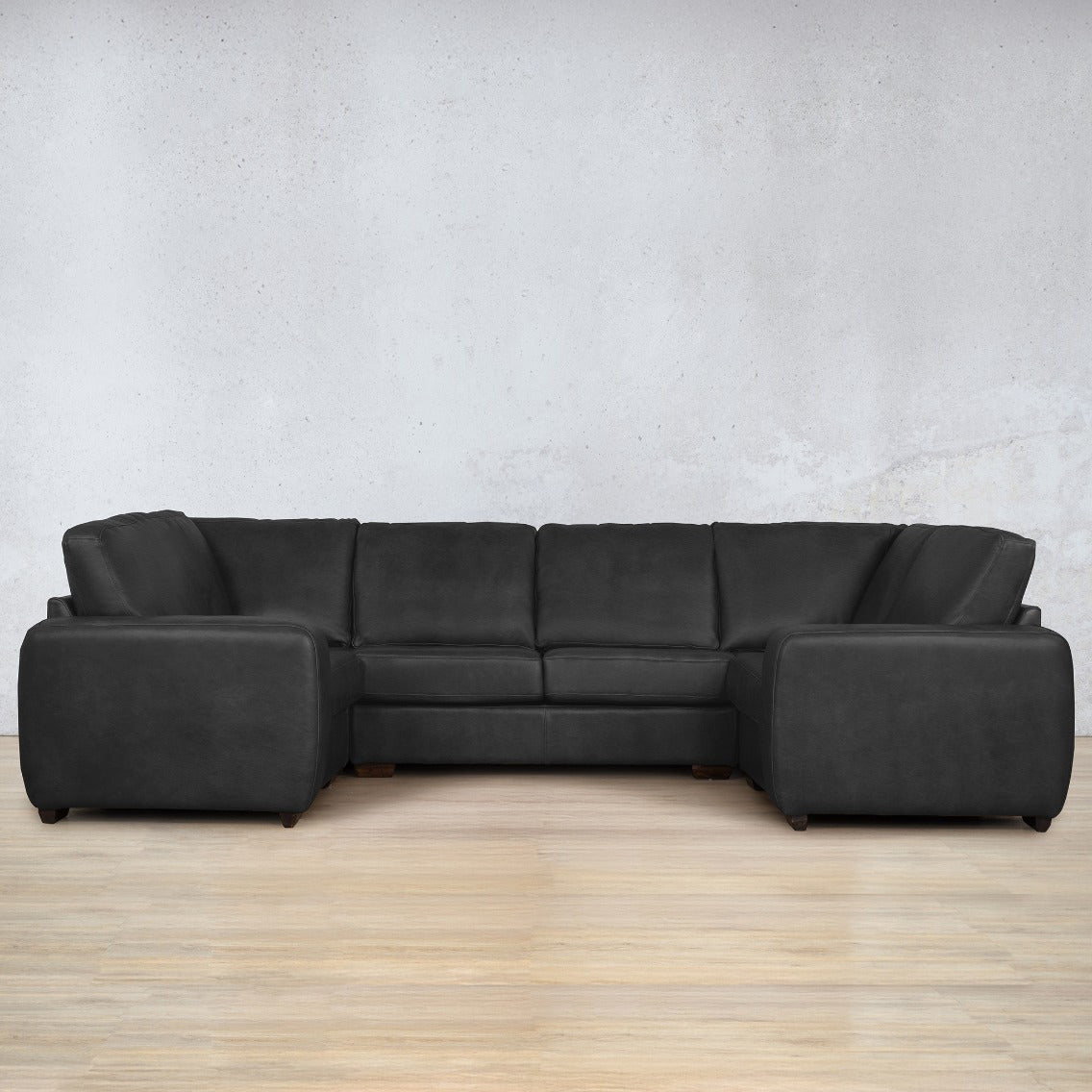 stanford u sofa sectional leather sofa czar black 