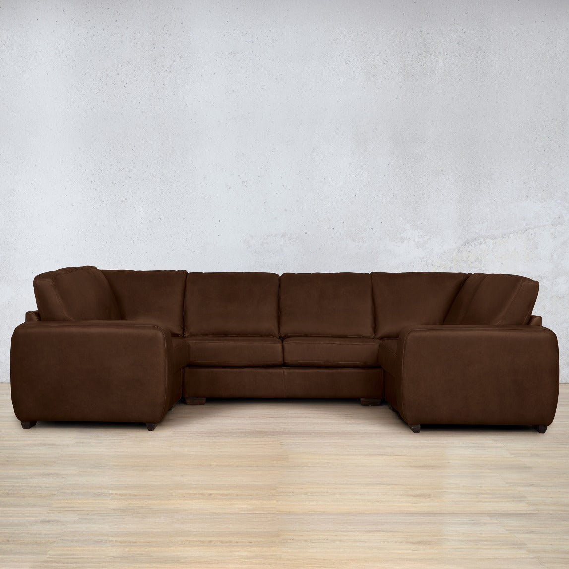 Stanford Leather U-Sofa Leather Sectional Leather Gallery Royal Cognac