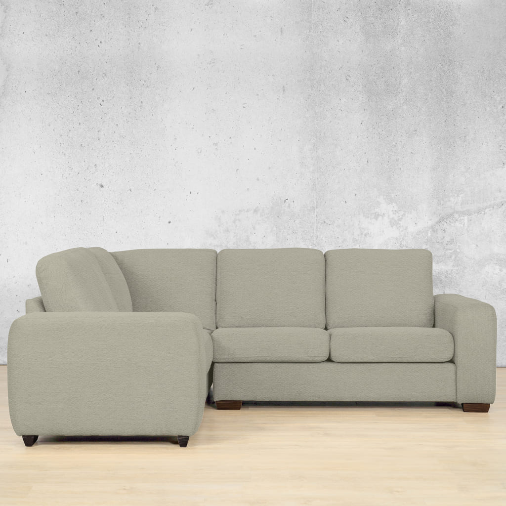 Stanford Fabric L-Sectional 4 Seater - LHF Fabric Sectional Leather Gallery Kenya Beige