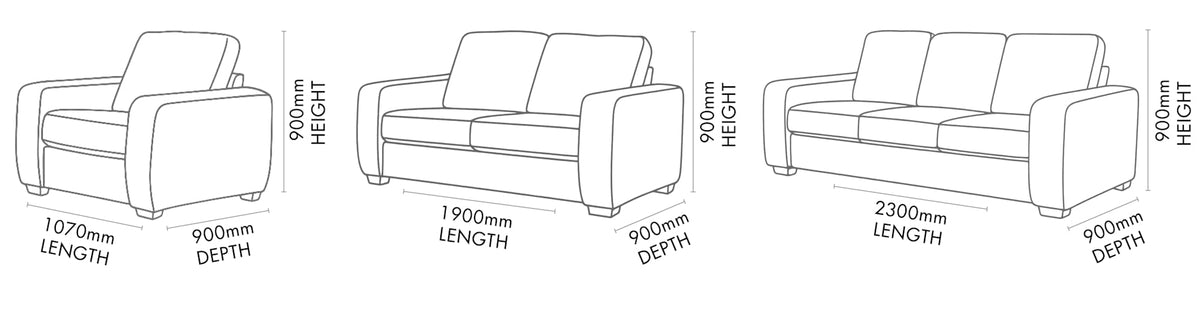 Stanford 3+2+1 Leather Lounge Suite