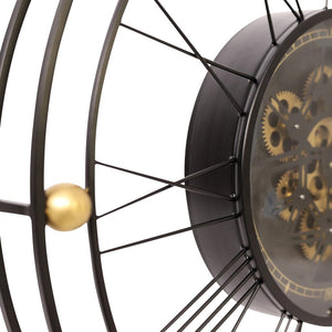 Wall-mounted Sutton Industrial Clock, an elegant choice for enhancing spaces with distinctive industrial clocks.