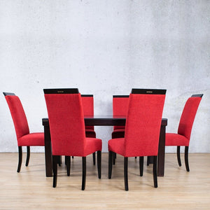 Urban Dining Set - 6 Seater Dining room set Leather Gallery Delicious Cherry 