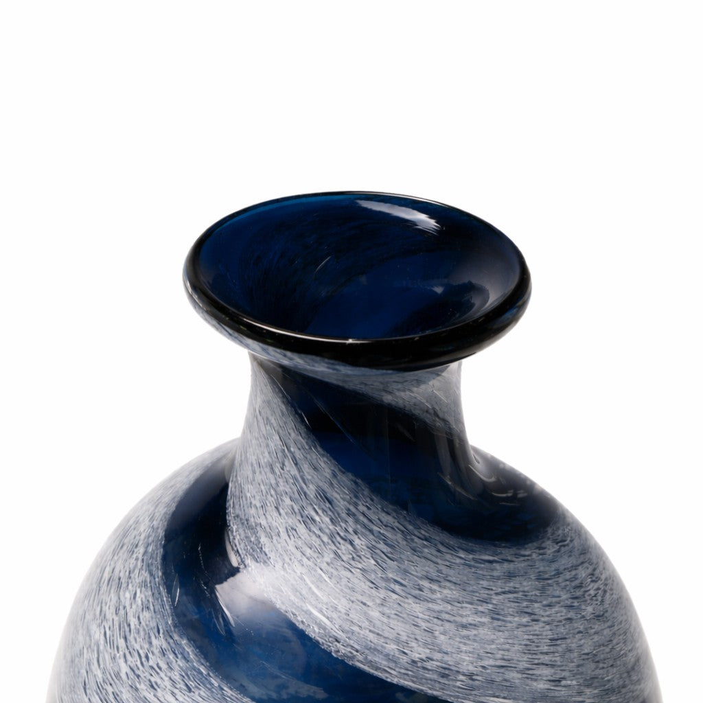 Tacoma Blue Swirl Vase