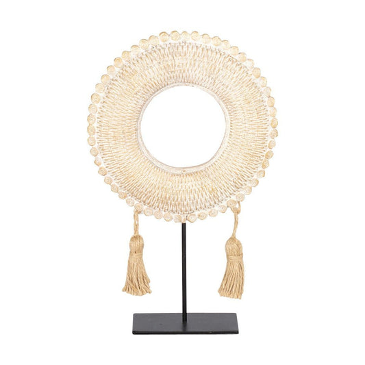 Tahiti Ring Ornament II Ornament Leather Gallery Yellow 29.5 x 8 x 45cm