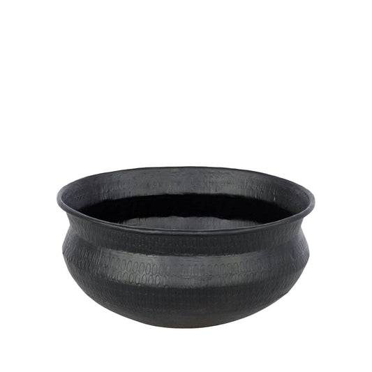 Terrace Carved Bowl/Planter - Medium Decor Leather Gallery