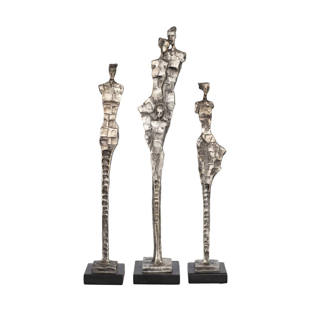 Three Wise Men Sculpture - Set Of 3 Ornament Leather Gallery Bronze 10 x 10 x 62.5cm