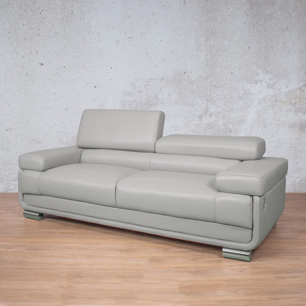 Tobago 2 Leather Sofa Fabric Corner Suite Leather Gallery-grey