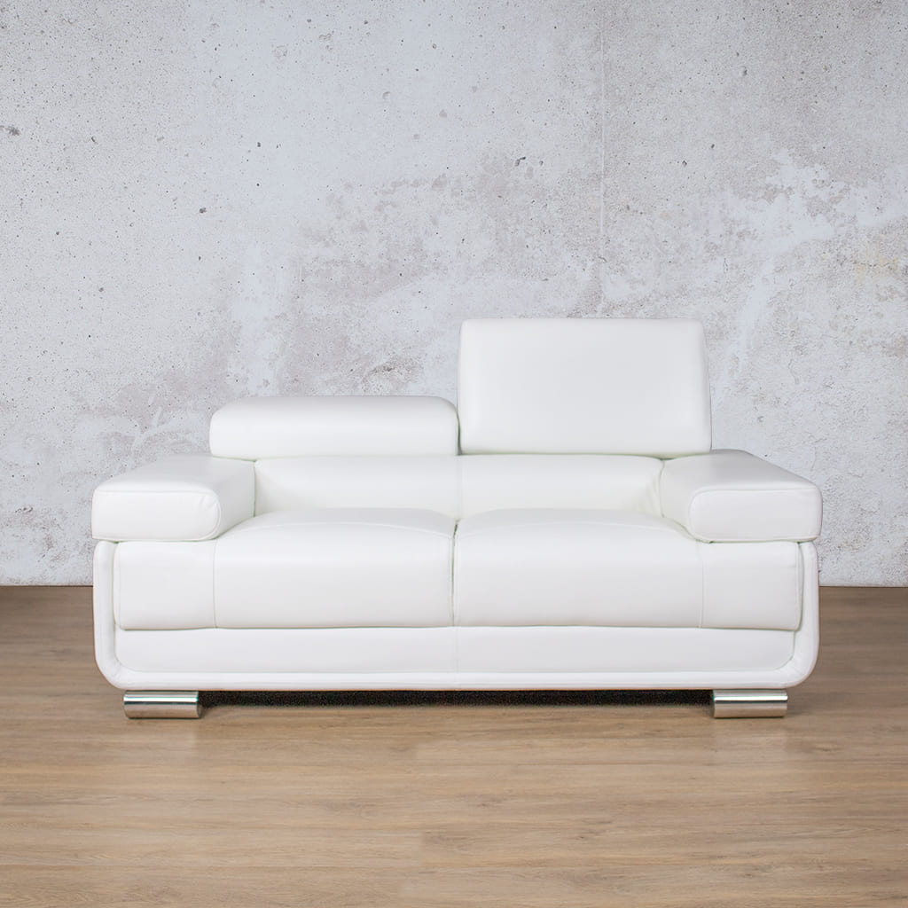 Tobago 2 Leather Sofa Fabric Corner Suite Leather Gallery-white