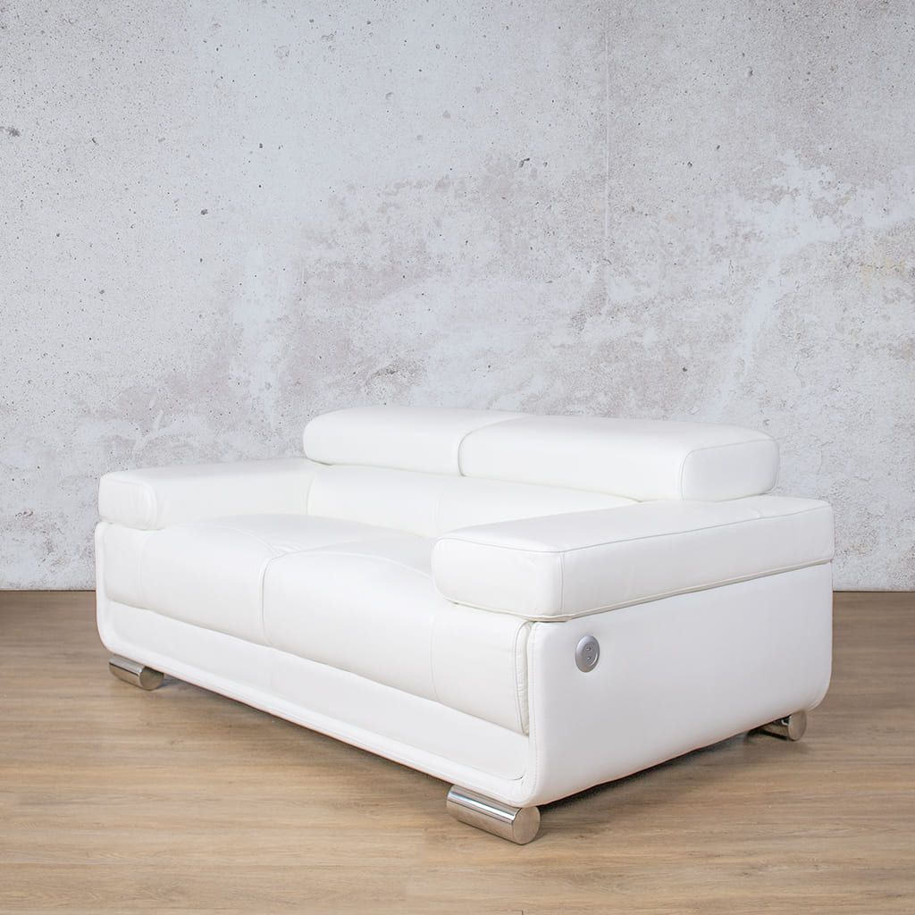 Tobago 2 Leather Sofa Fabric Corner Suite Leather Gallery-white