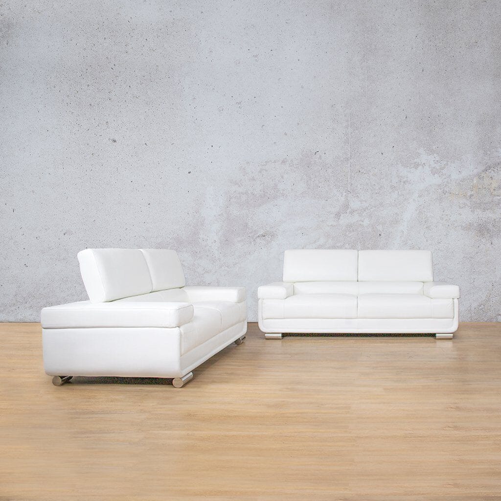 Tobago 3+2 Leather Sofa Suite Fabric Corner Suite Leather Gallery- white