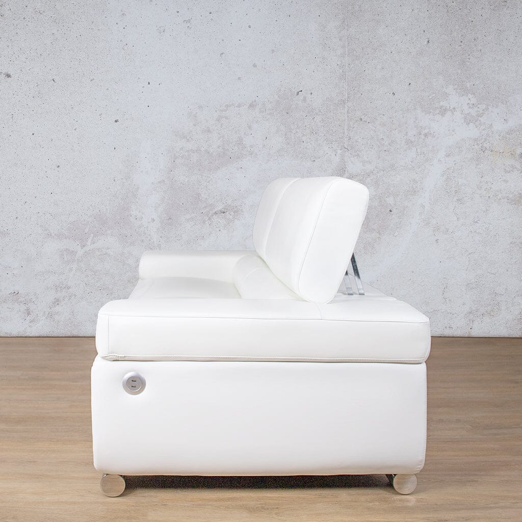 Tobago 3 Leather Sofa Fabric Corner Suite Leather Gallery-white