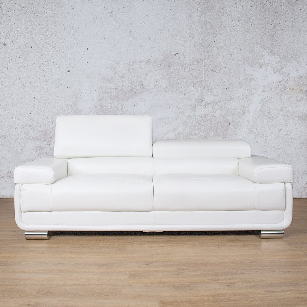 Tobago 3 Leather Sofa Fabric Corner Suite Leather Gallery-white