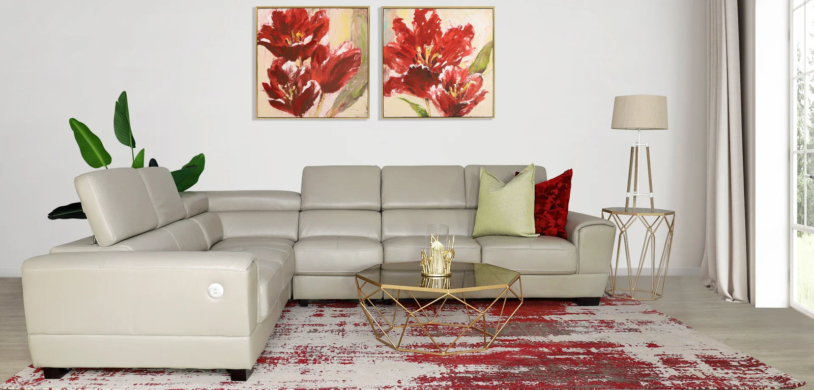 Trinidad Leather Corner Couch Genuine Leather Corner Couch