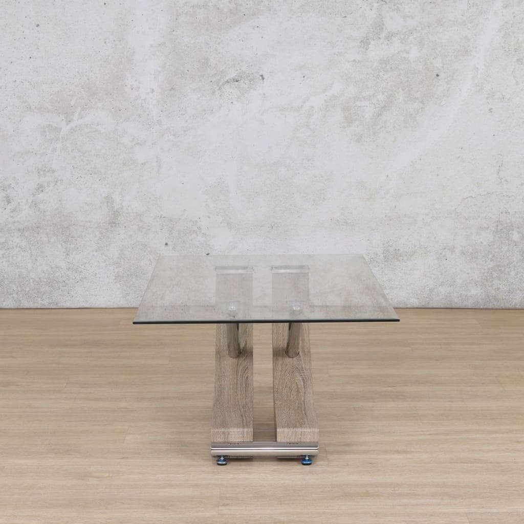 Tropez Glass Coffee Table - Grey Oak Coffee Table Leather Gallery