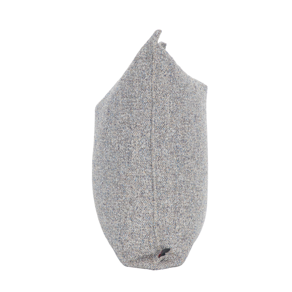 Leather Gallery Aardé Cushion in Storm Slate, featuring a textured woven finish in soft grey, charcoal and neutral tones.