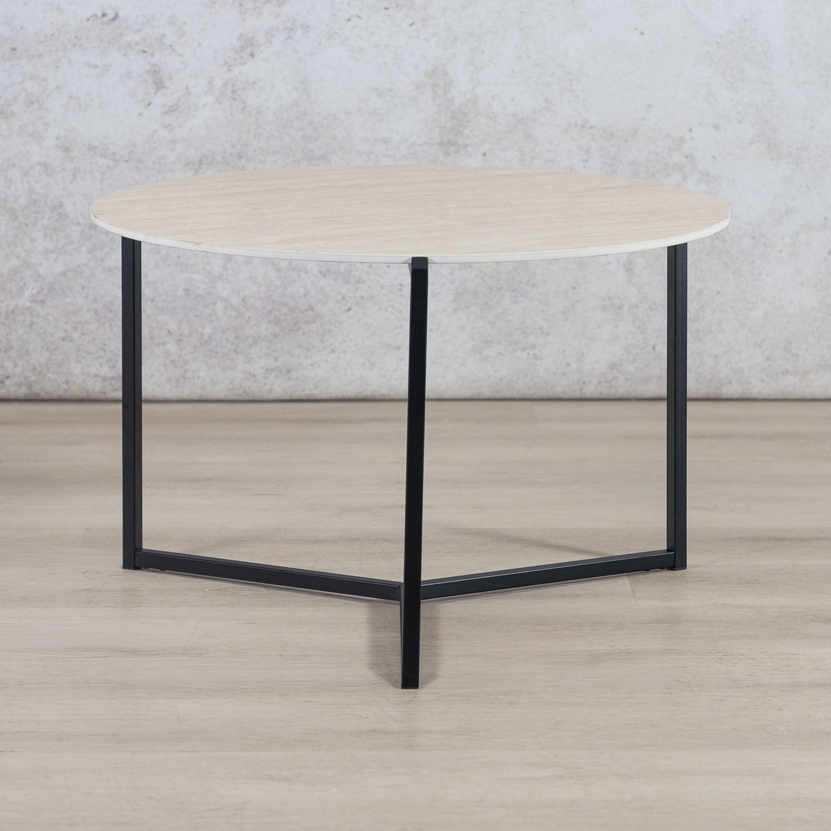 Gallery Everyday Callum Nesting Coffee Tables Set of 2, featuring light wood tops and slim black metal frames.
