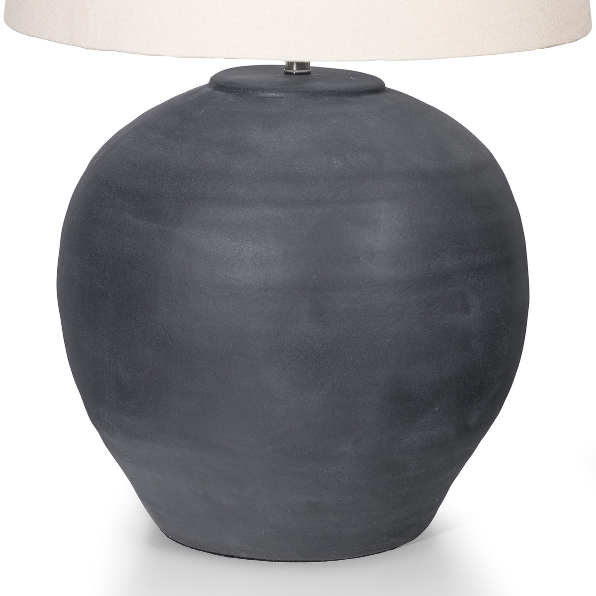 Leather Gallery | Dione Side Lamp - Matt Antique Charcoal 