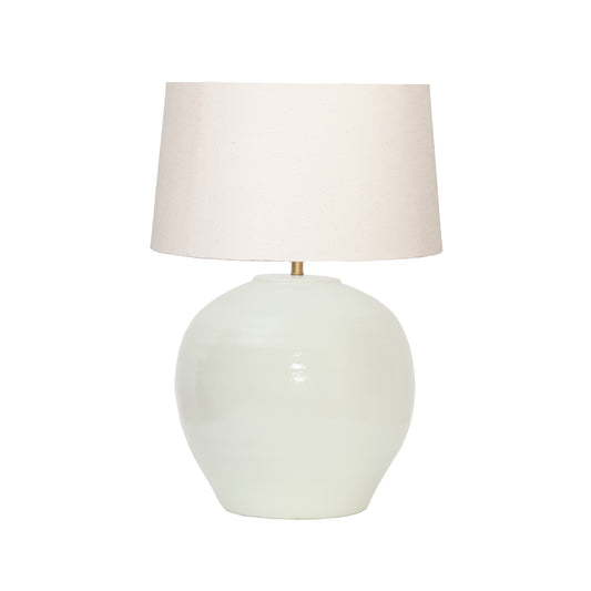 Dione Side Lamp - Off-White Glossy