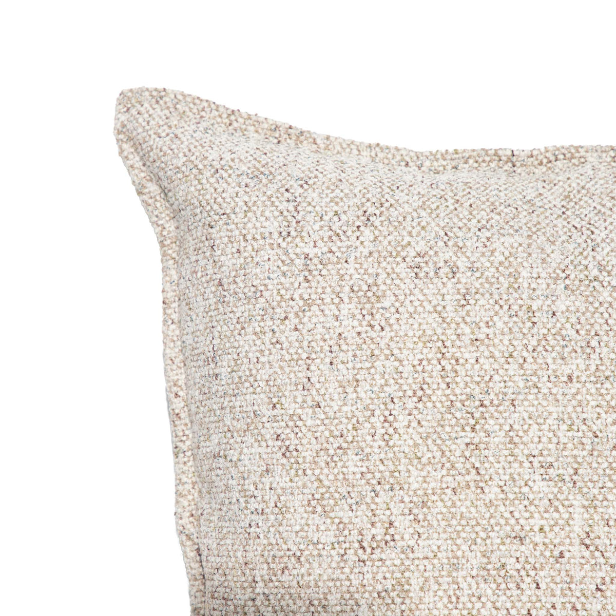 Leather Gallery Aardé Cushion in Natural Stone, featuring a textured woven finish in soft cream, beige and stone tones.