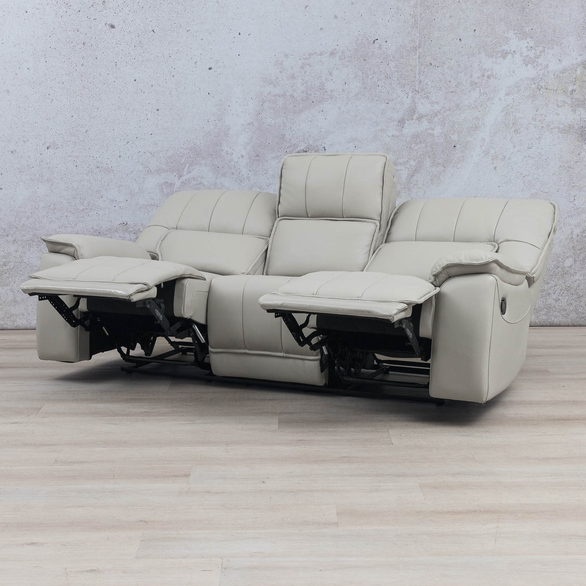 Bentley Leather Recliner 3 Seater Leather Recliner Leather Gallery Beige-g
