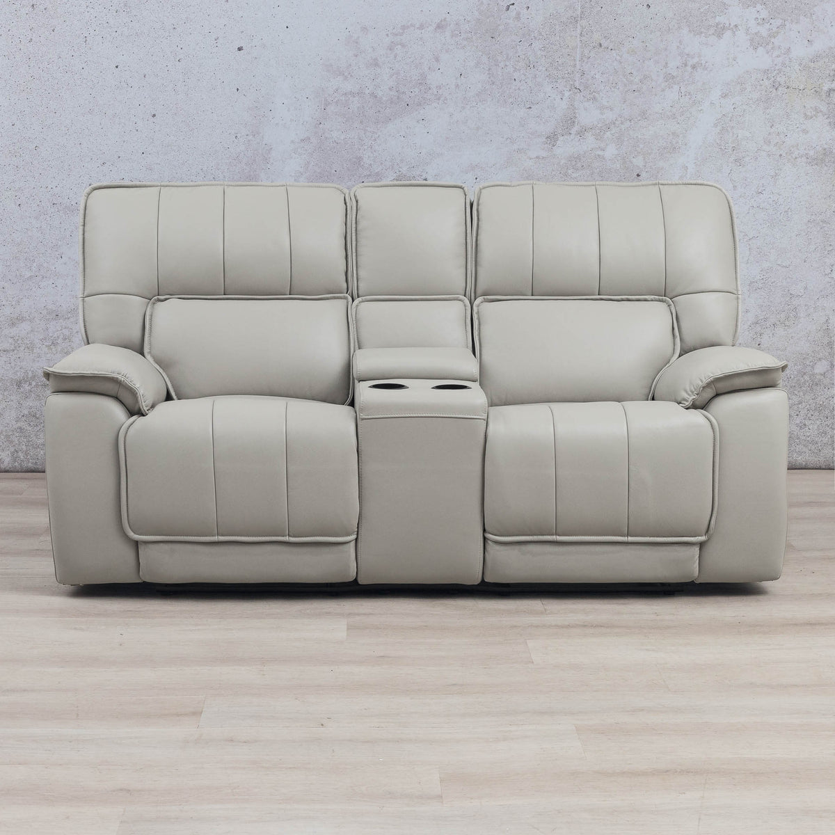Bentley 2 seater home theatre recliner couch beige, front view - Leather Recliners, home theatre recliner, recliners couches for sale , Beige-G
