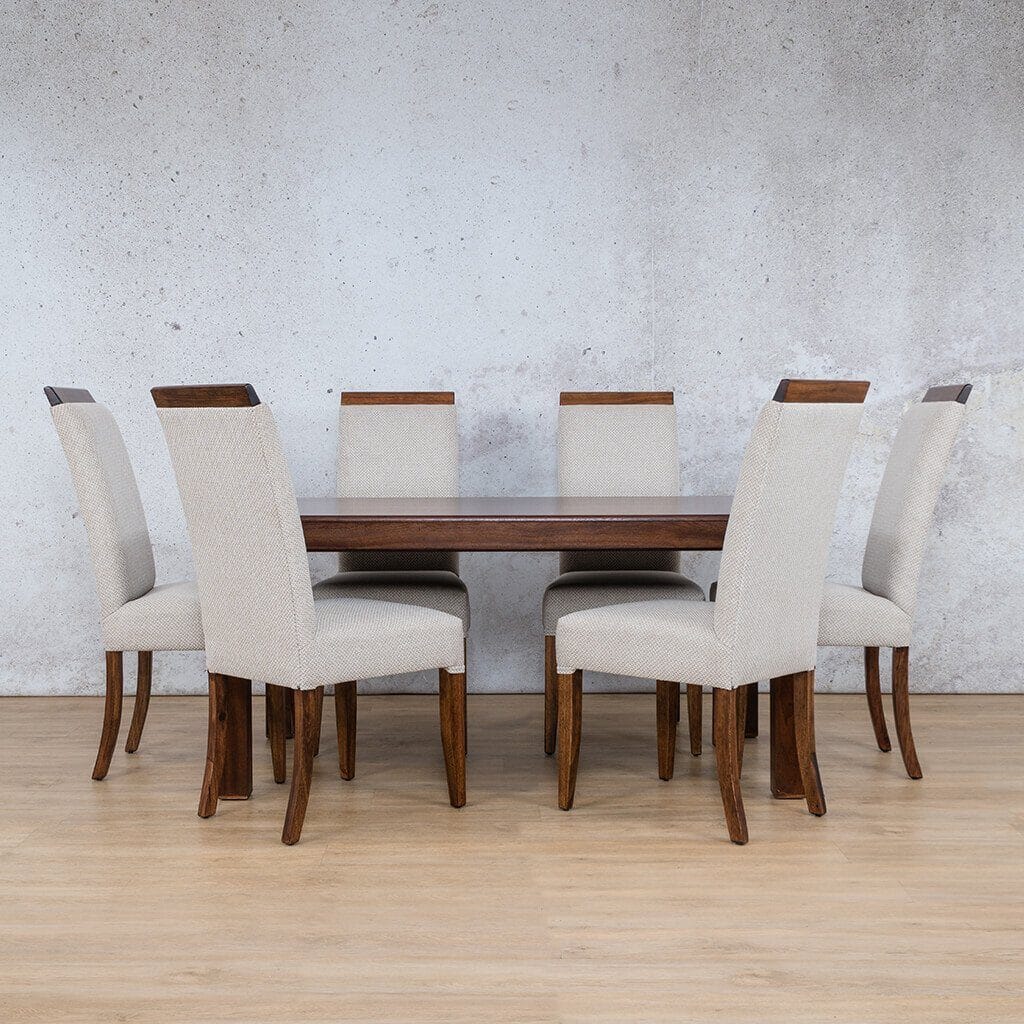 Urban Dining Set - 6 Seater Dining room set Leather Gallery Dapple 