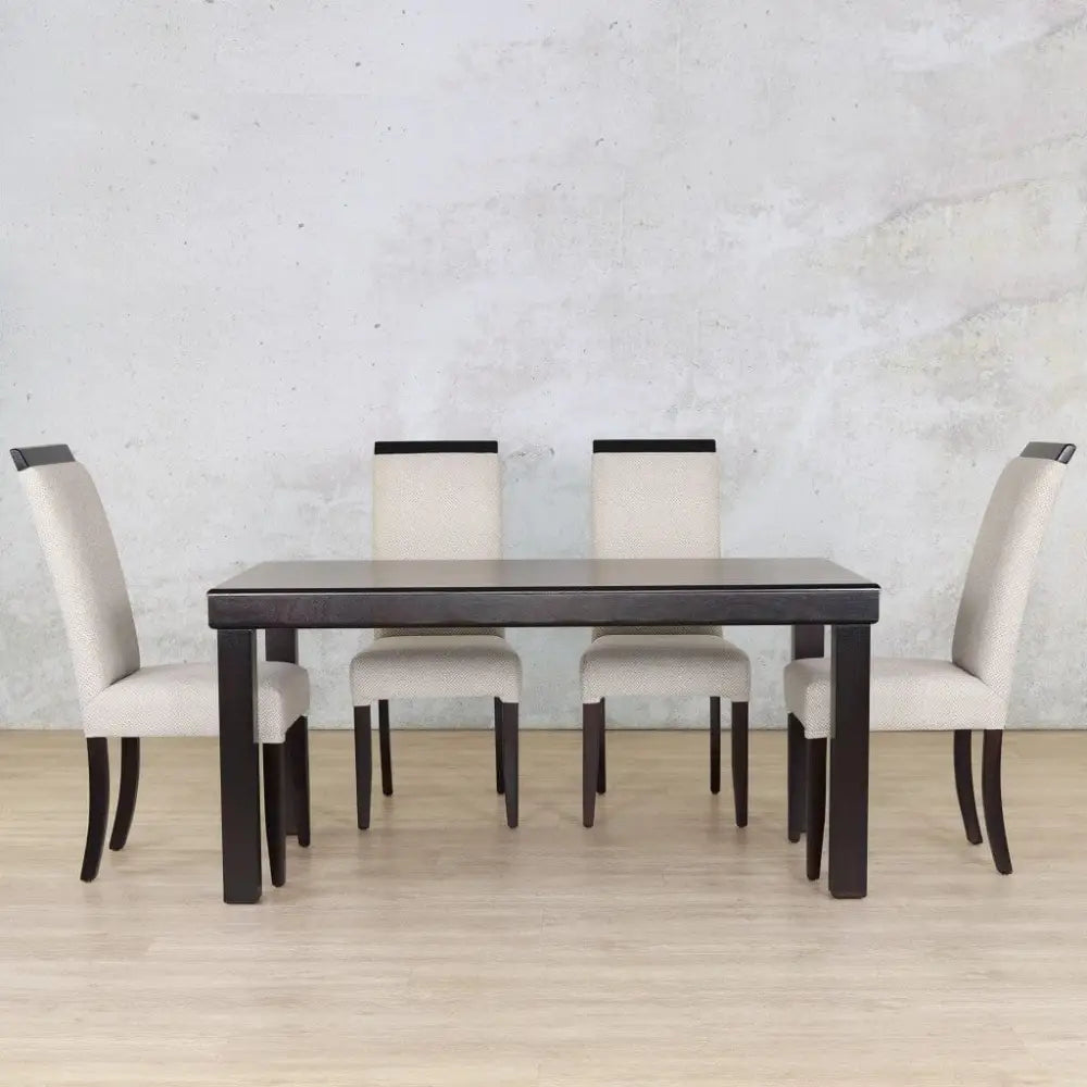 Urban Dining Set - 6 Seater - Dark Mahogany - Dapple - Dining room set