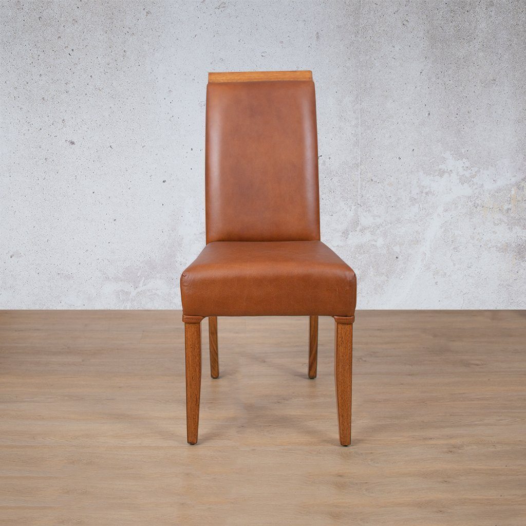 Urban Leather Dining Chair in a Walnut finish. | Dining chairs in sale, leather dining chairs, modern dining chairs