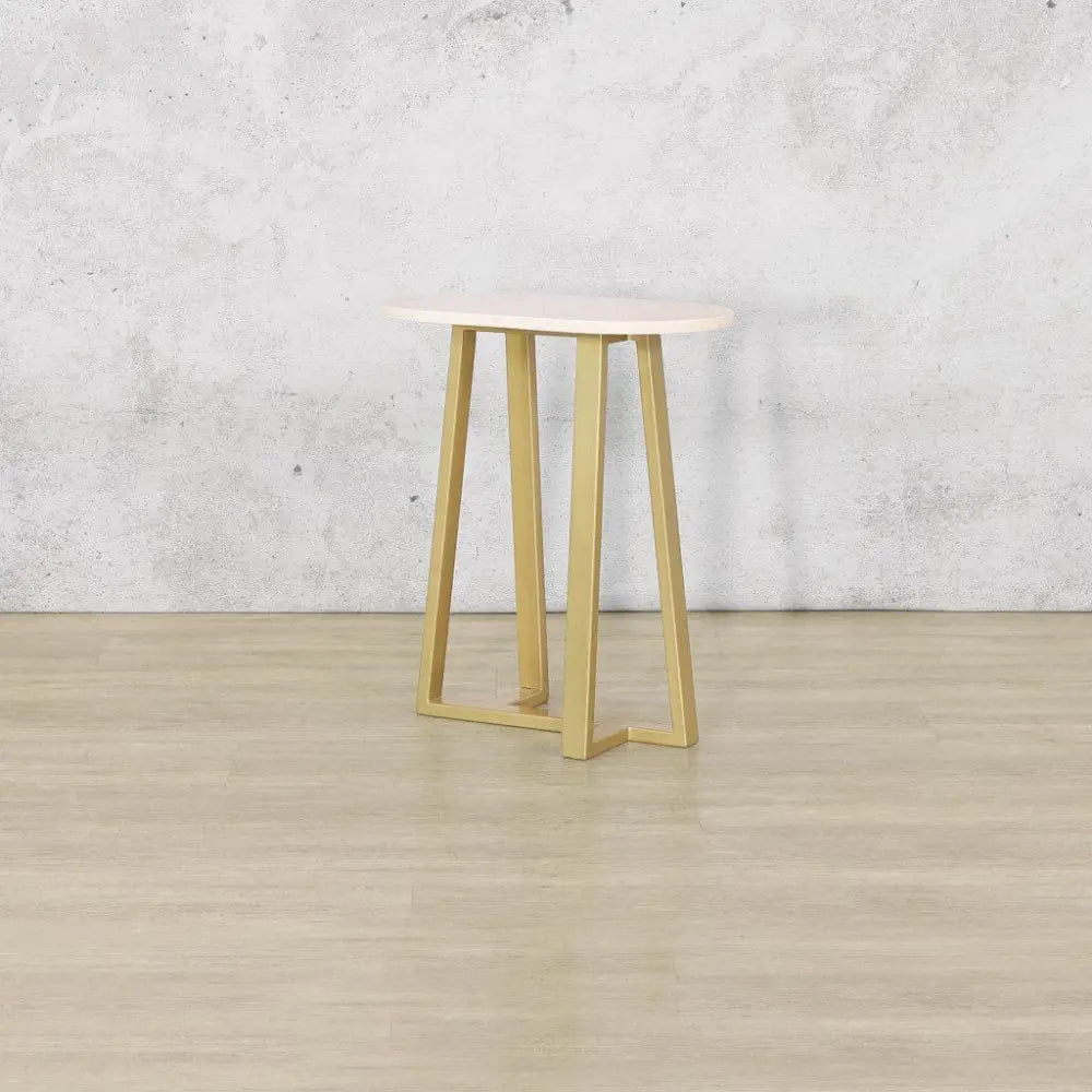 Vogue Side Table Rectangular Legs - Gold - Side Table