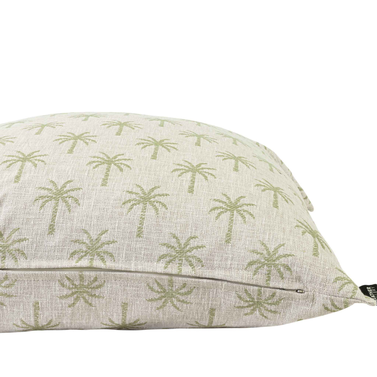 Side view of Wilderness Palmera Lime Cushion | cushions, throw pillows, chair cushions