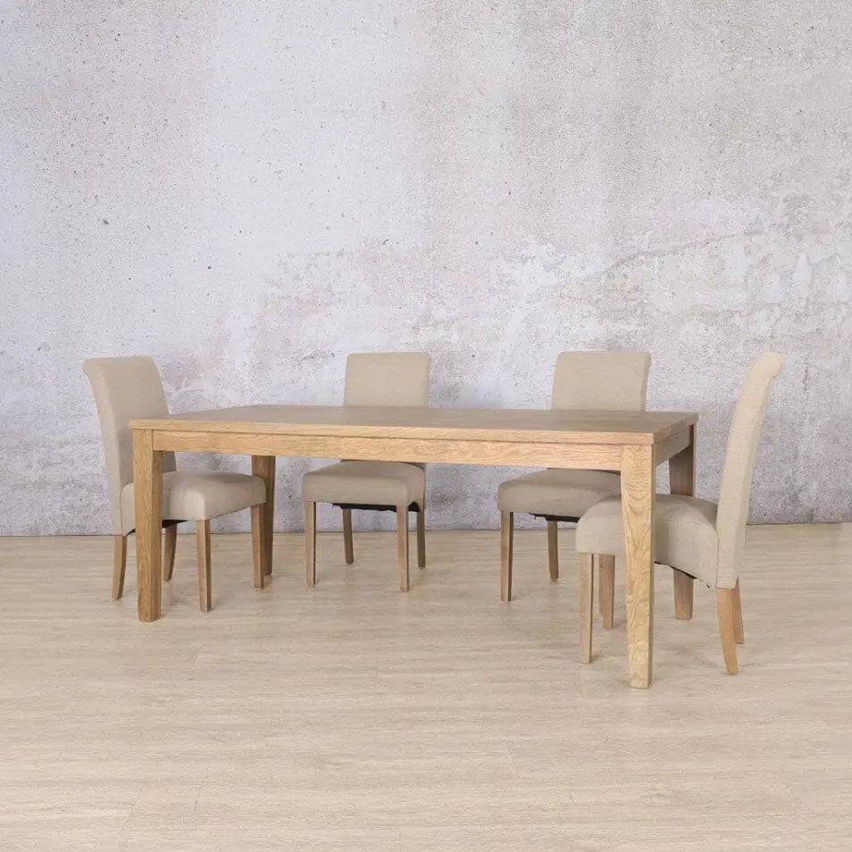 Willow & Windsor 6 Seater Dining Set - Dining Table Antique Natural Oak