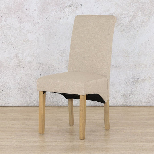 Windsor Dining Chair Natural Oak Solid Oak Frame - Leather Gallery