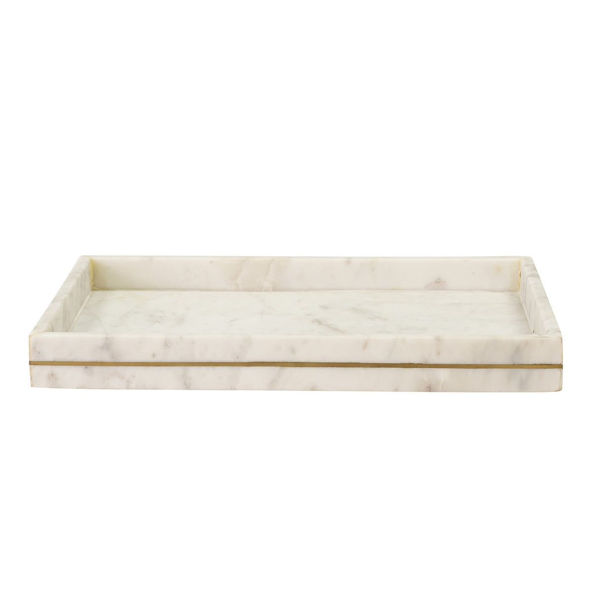 Zara White Marble Tray - Trays