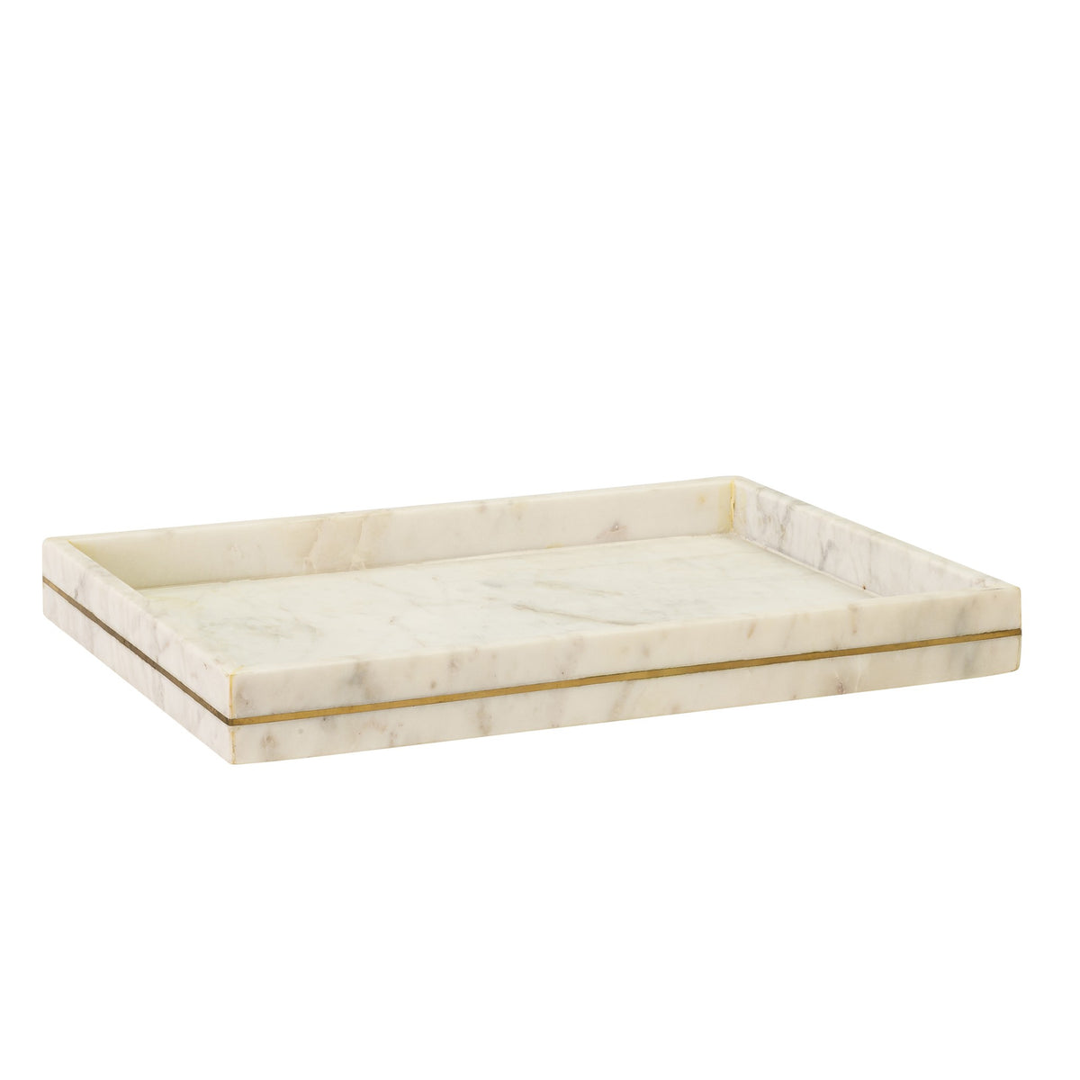 Zara White Marble Tray - Trays