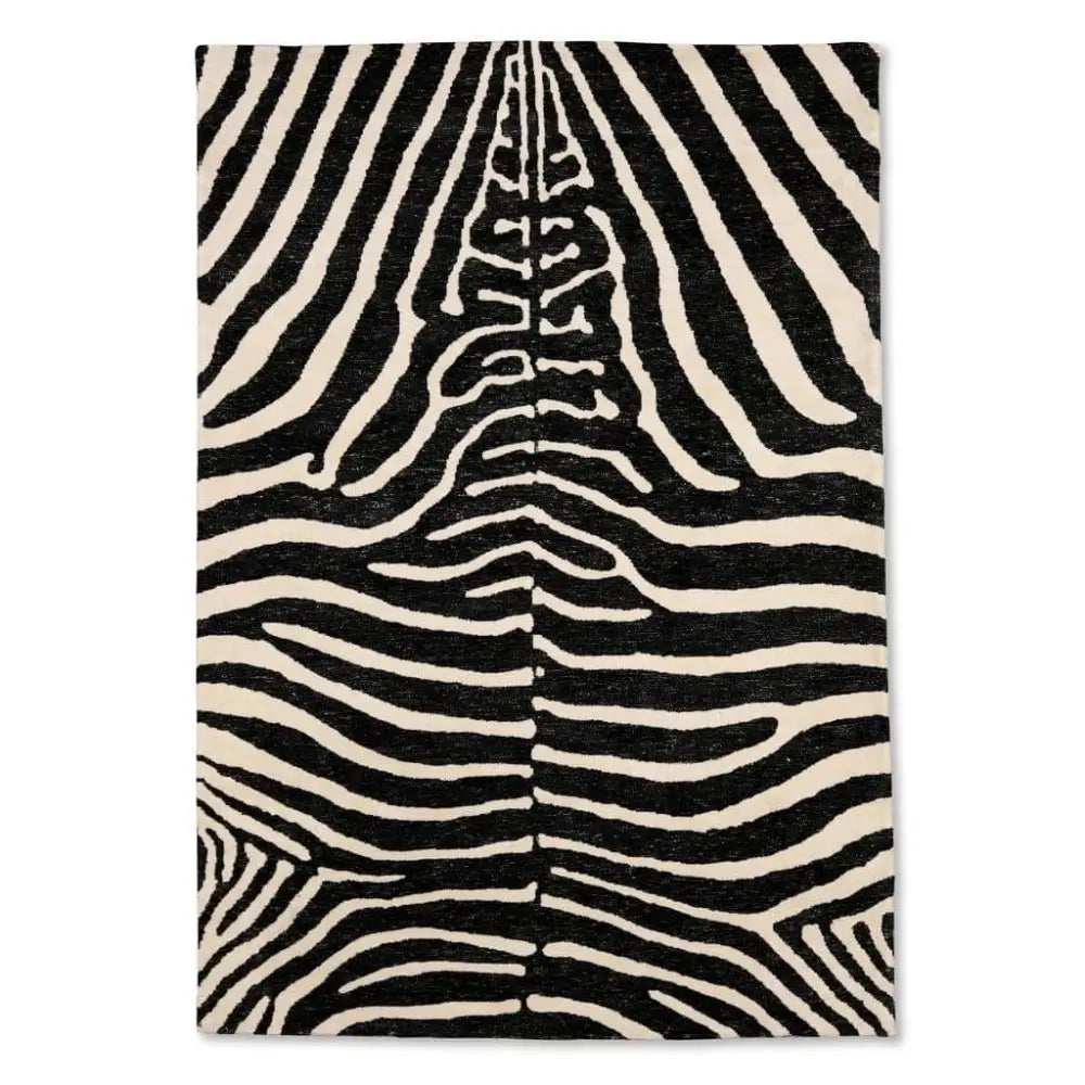 Zebra Ivory Black Rug - Carpets