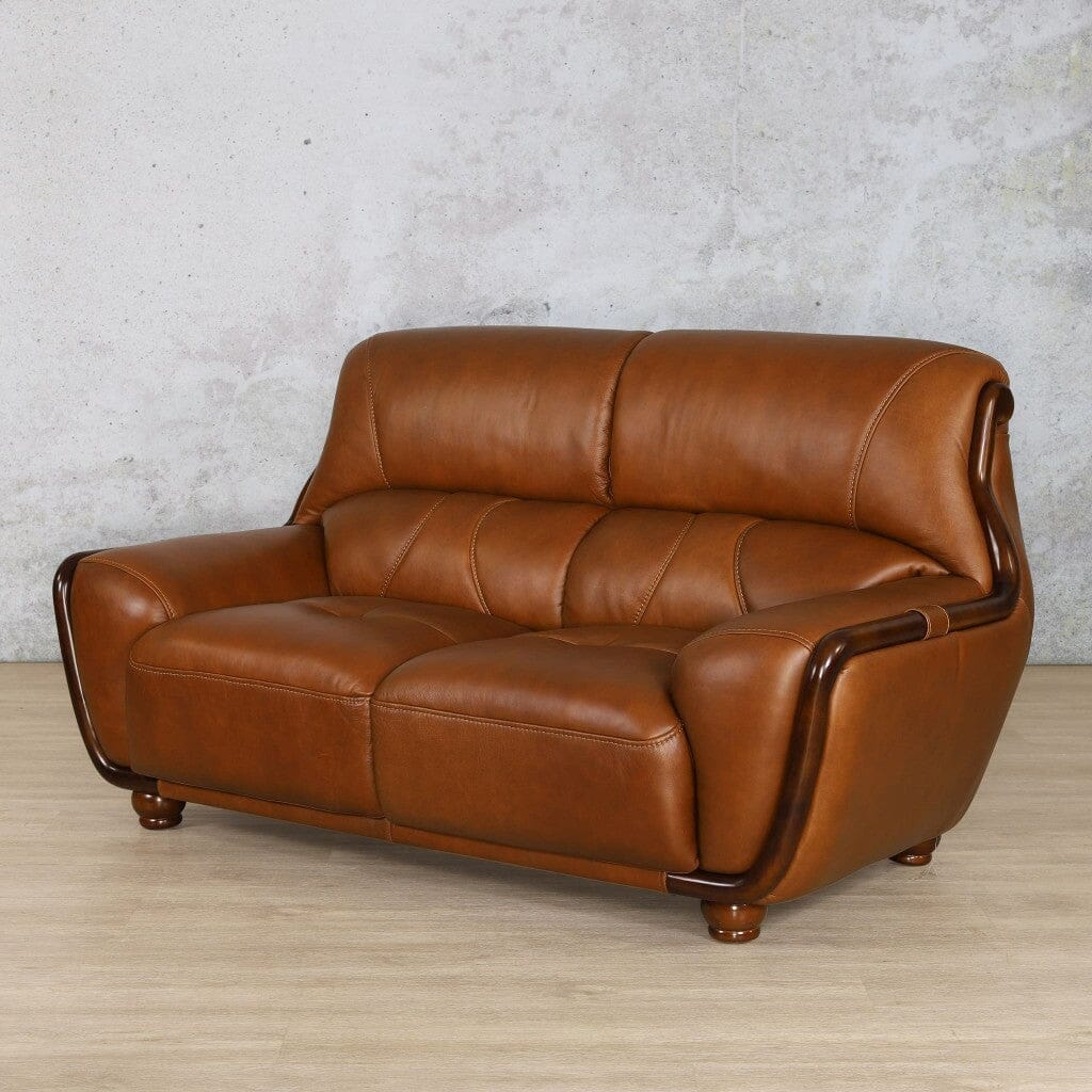 Zuri 2 Seater Leather Sofa Leather Sofa Leather Gallery-czar-pecan