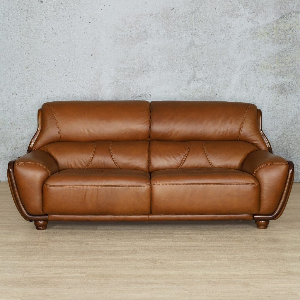 Zuri 3+2+1 Leather Sofa Suite Leather Sofa Leather Gallery-czar pecan