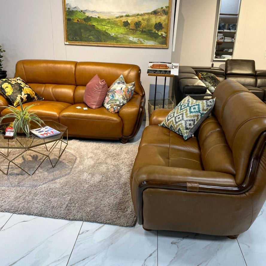 Zuri 3+2+1 Leather Sofa Suite - Warehouse Clearance