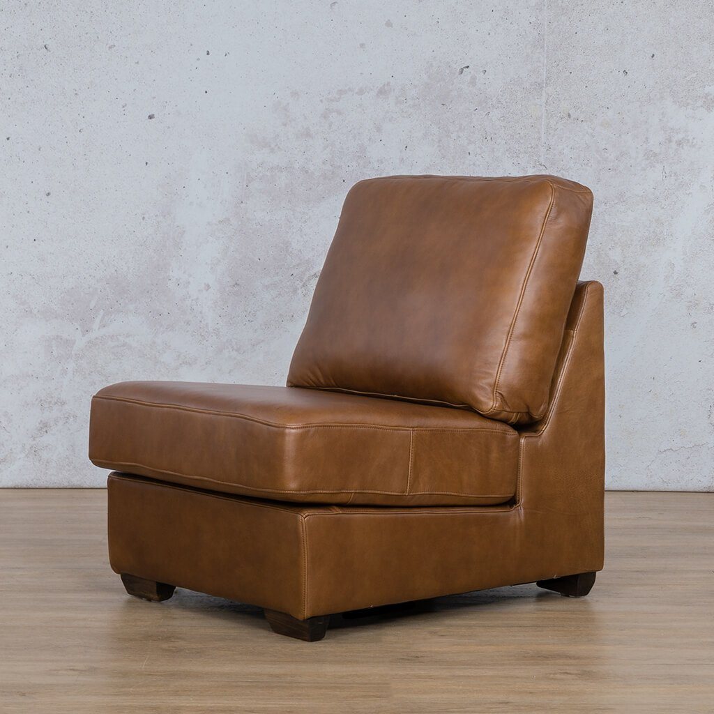 Stanford Leather Armless Chair Leather Gallery Czar Pecan-S WAREHOUSE COLLECTION - PINETOWN OR NORTHRIDING Full Foam