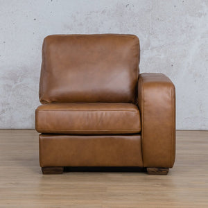 Stanford Leather 1 Seater Left Arm Leather Gallery Czar Pecan-S WAREHOUSE COLLECTION - PINETOWN OR NORTHRIDING Full Foam
