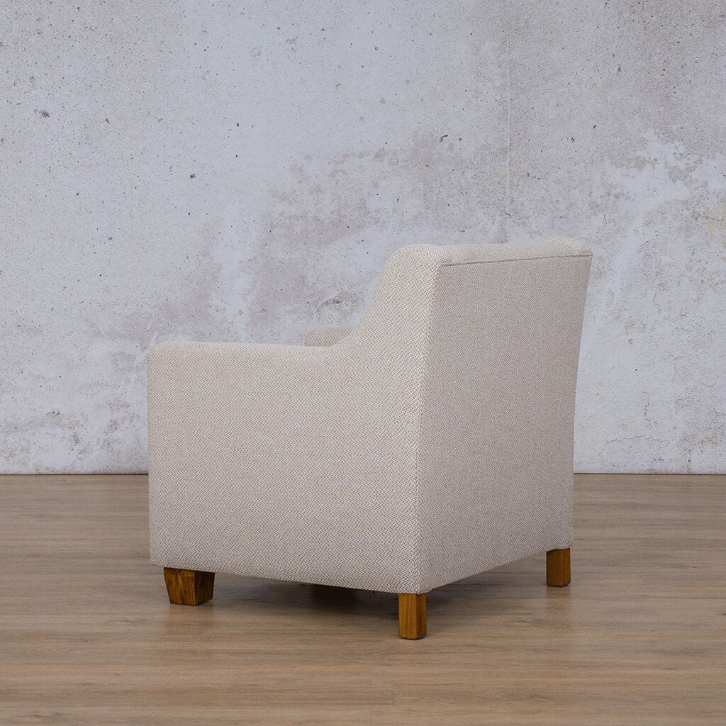 Angled Profile Of the Piper White Occasional Chair | Fabric Armchair | Occasional Chairs For Sale at Leather Gallery | Occasional Chairs South Africa | Tub Chairs For Sale