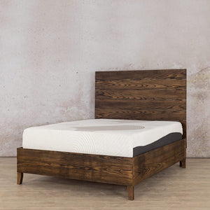 Willow Wood Bed Frame - Antique Dark Oak Bedroom Set Leather Gallery 