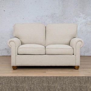 Salisbury Fabric 2 Seater Fabric Sofa Leather Gallery Brown 
